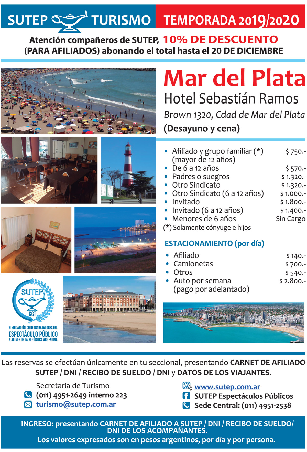 TURISMO MAR DEL PLATA temporada 2019-2020