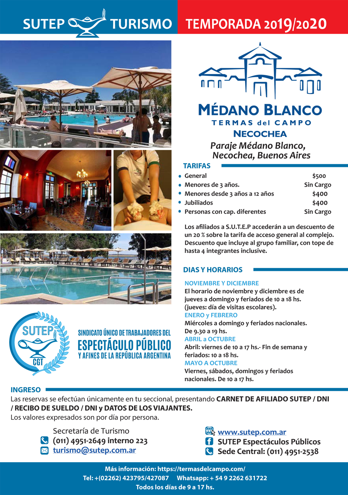 TURISMO NECOCHEA  temporada 2019-2020